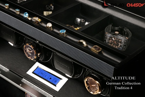 Шкатулка для подзавода 4-x часов. Карбон. Коллекция TRADITION фото фото 5