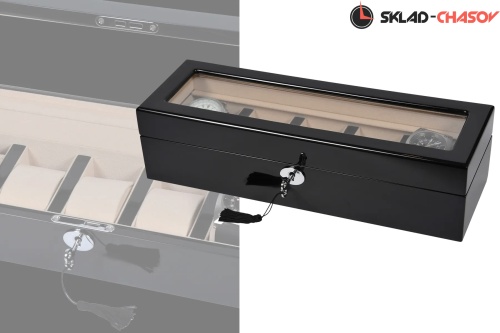 Шкатулка для хранения 5-ти часов 3081 BW фото фото 5