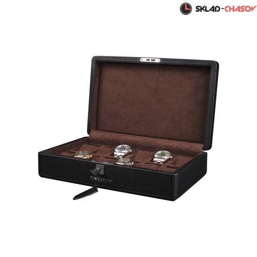 Шкатулка для хранения 12-ти часов CARBON 012VB фото фото 2