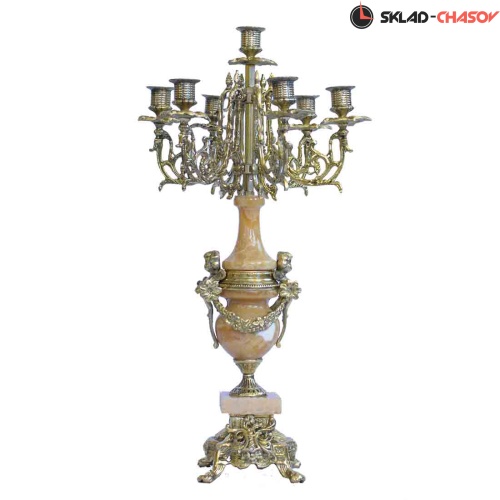 Бронзовый канделябр RB Два ангела Оранжевый фото