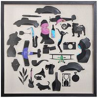 Панно из грампластинок "Виниловая коллекция" фото