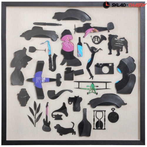 Панно из грампластинок "Виниловая коллекция" фото