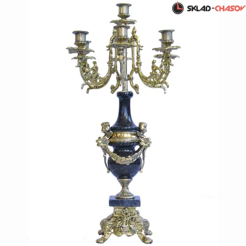 Канделябр бронзовый RB Два ангела черный фото