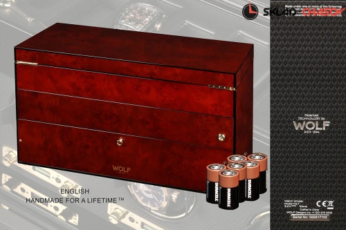 Шкатулка для автоподзавода 3-х часов Wolf Savoy 454710 фото фото 2