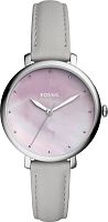 Fossil Jacqueline Three-Hand Mineral Gray Leather Watch ES4386 фото