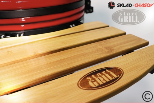 Керамический гриль Start Grill PRO, 61 см / 24 дюйма (красный) фото фото 5