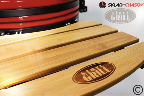 Керамический гриль Start Grill PRO, 61 см / 24 дюйма (красный) фото фото 5