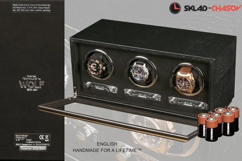 Шкатулка для автоподзавода 3-х часов Wolf 461920 фото фото 3