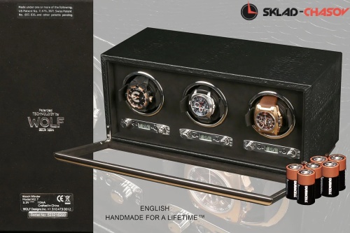 Шкатулка для автоподзавода 3-х часов Wolf 461920 фото фото 3