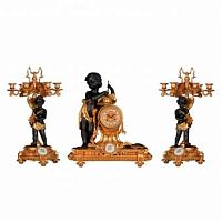 Бронзовые часы с канделябрами Mahdi Luster C1305 фото