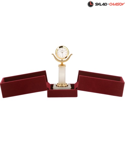 НАСТОЛЬНЫЕ ЧАСЫ "ПЬЕДЕСТАЛ" (оникс) фото фото 3