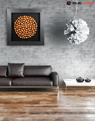 Квадратное панно "Медные шары (круг)" фото фото 3
