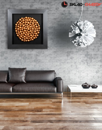 Квадратное панно "Медные шары (круг)" фото фото 3