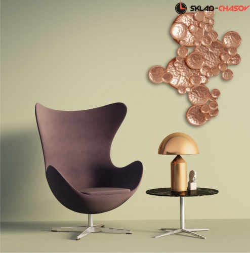 Панно медное рельефное "Кратеры" фото фото 3