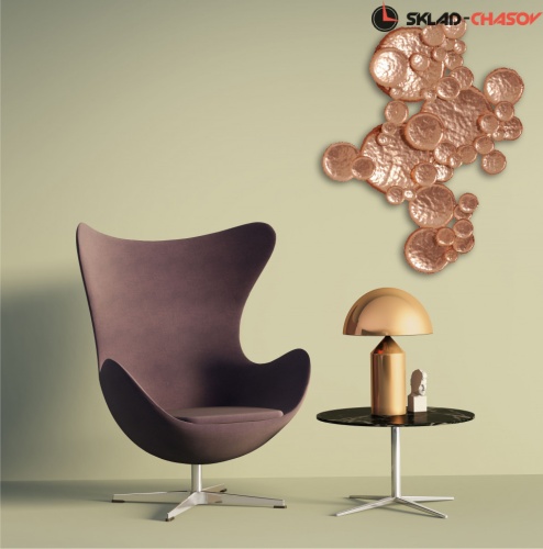 Панно медное рельефное "Кратеры" фото фото 3