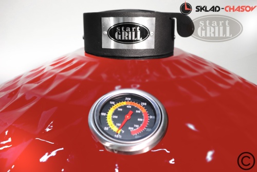 Керамический гриль Start Grill PRO, 61 см / 24 дюйма (красный) фото фото 6