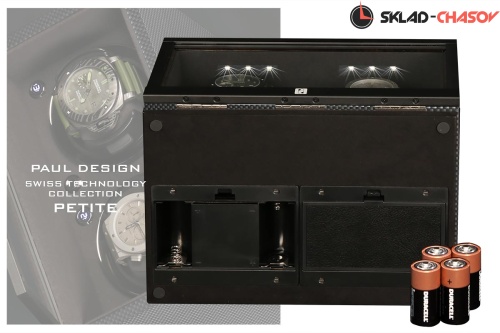 Шкатулка для автоподзавода 2-x часов Petite2D-CF-K фото фото 3