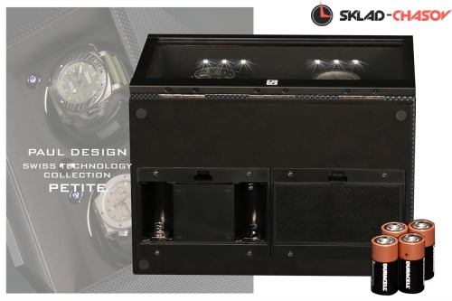 Шкатулка для автоподзавода 2-x часов Petite2D-CF-K фото фото 3