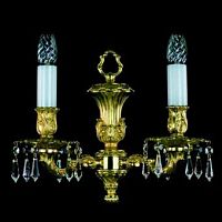 Бронзовое бра ArtGlass ISLA II. BRASS ANTIQUE CE фото