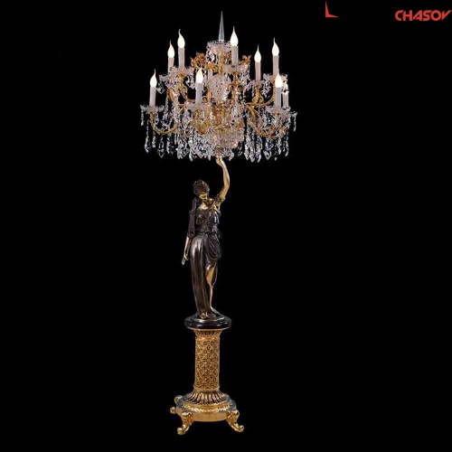 Торшер бронзовый Lampa A319 фото