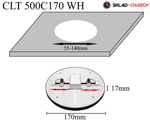 Встраиваемый светильник Crystal Lux CLT 500C170 WH фото фото 2