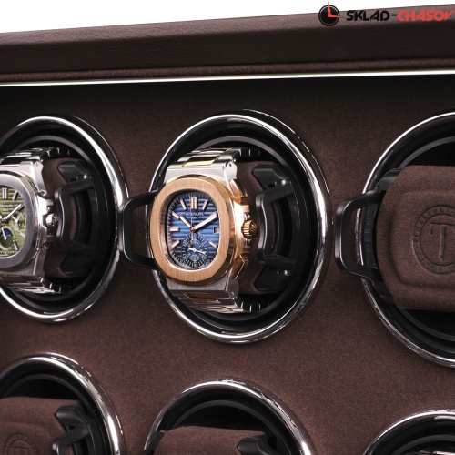 Шкатулка для автоподзавода 8-ми часов и хранения BADGE 08UBR фото фото 4