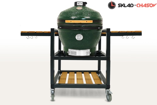Керамический гриль-барбекю CFG CHEF, 61 см/24 дюйма (зеленый) фото фото 3