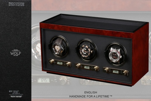 Шкатулка для автоподзавода 3-х часов Wolf 453710 фото фото 3