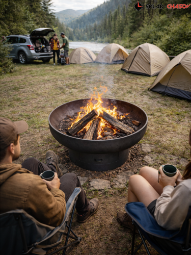 Костровая чаша Классик с зольником 60 фото фото 9