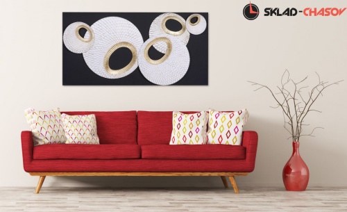 Панно бело-золотистое "Колокольчики" фото фото 3