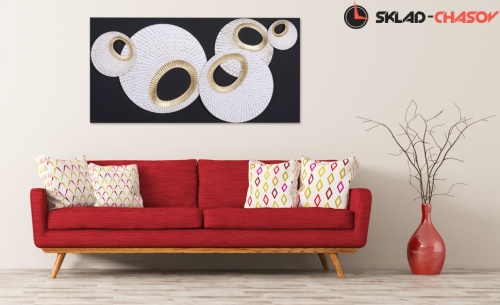 Панно бело-золотистое "Колокольчики" фото фото 3