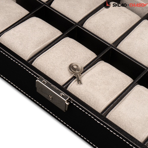 Шкатулка для хранения 12-ти часов Leather 012BL фото фото 4