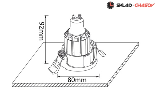 Встраиваемый светильник Crystal Lux CLT 001С1 BL фото фото 2