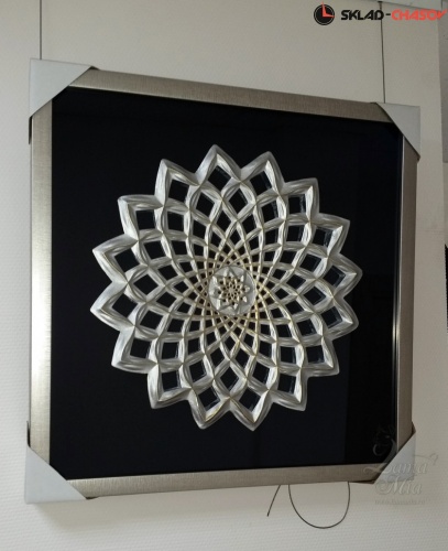 Панно настенное "Созвучие 1" в серебристой раме фото фото 2