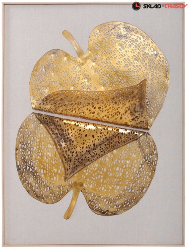 Панно золотистое "Золотолиственный узор" фото