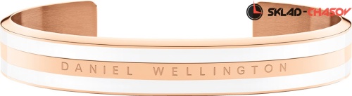Daniel Wellington Classic-Bracelet-Satin-White-RG-Medium с эмалью фото