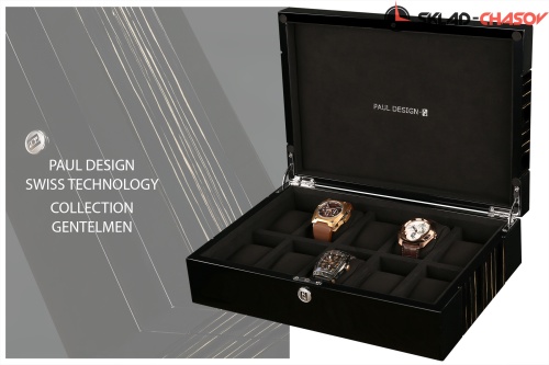 Изысканная шкатулка для хранения 10 наручных часов GentlemenBox10BS фото фото 2