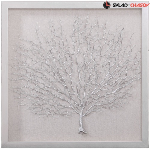 Панно "Кораллы 1" светлое серебристое фото
