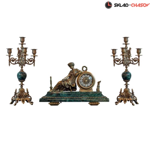 Бронзовые часы с канделябрами Parsa C3219 фото