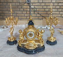 Бронзовые часы с канделябрами Parsa C 741 фото