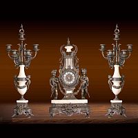 Бронзовые часы с канделябрами Parsa C3313 фото