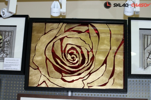 Панно Бутон розы (золото) настенное фото фото 3