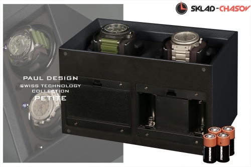 Шкатулка для автоподзавода 2-x часов Petite2-LBK-K фото фото 2