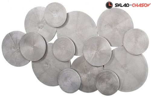 Панно серое "Серебряные диски" фото фото 2