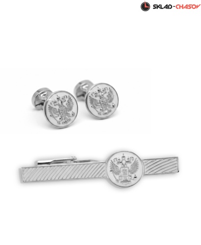 Запонки и Зажим для галстука "Президент" 55802-558002кк фото
