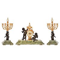 Бронзовые часы с канделябрами Pars CL2019 фото