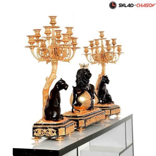Бронзовые часы с канделябрами Pars С 97025 фото фото 4