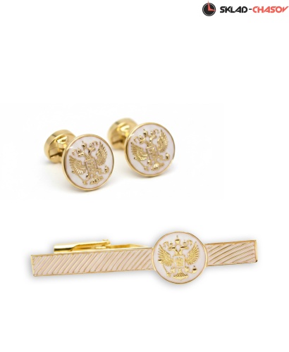 Запонки и Зажим для галстука "Президент" 55862-558062кк фото