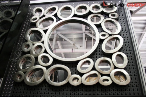 Панно настенное "Кольца с зеркалами - квадрат" фото фото 4