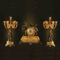 Бронзовые часы с канделябрами Parsa C3132 фото